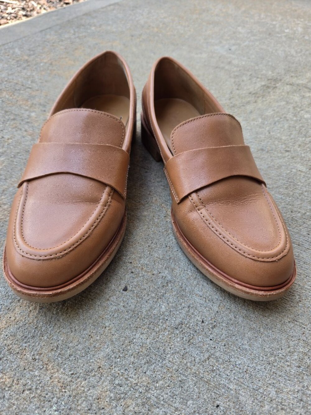 Crown Vintage Brwn Leather Loafers "Lornita" Shoes WM Size 9 Preppy Academia - Picture 3 of 5